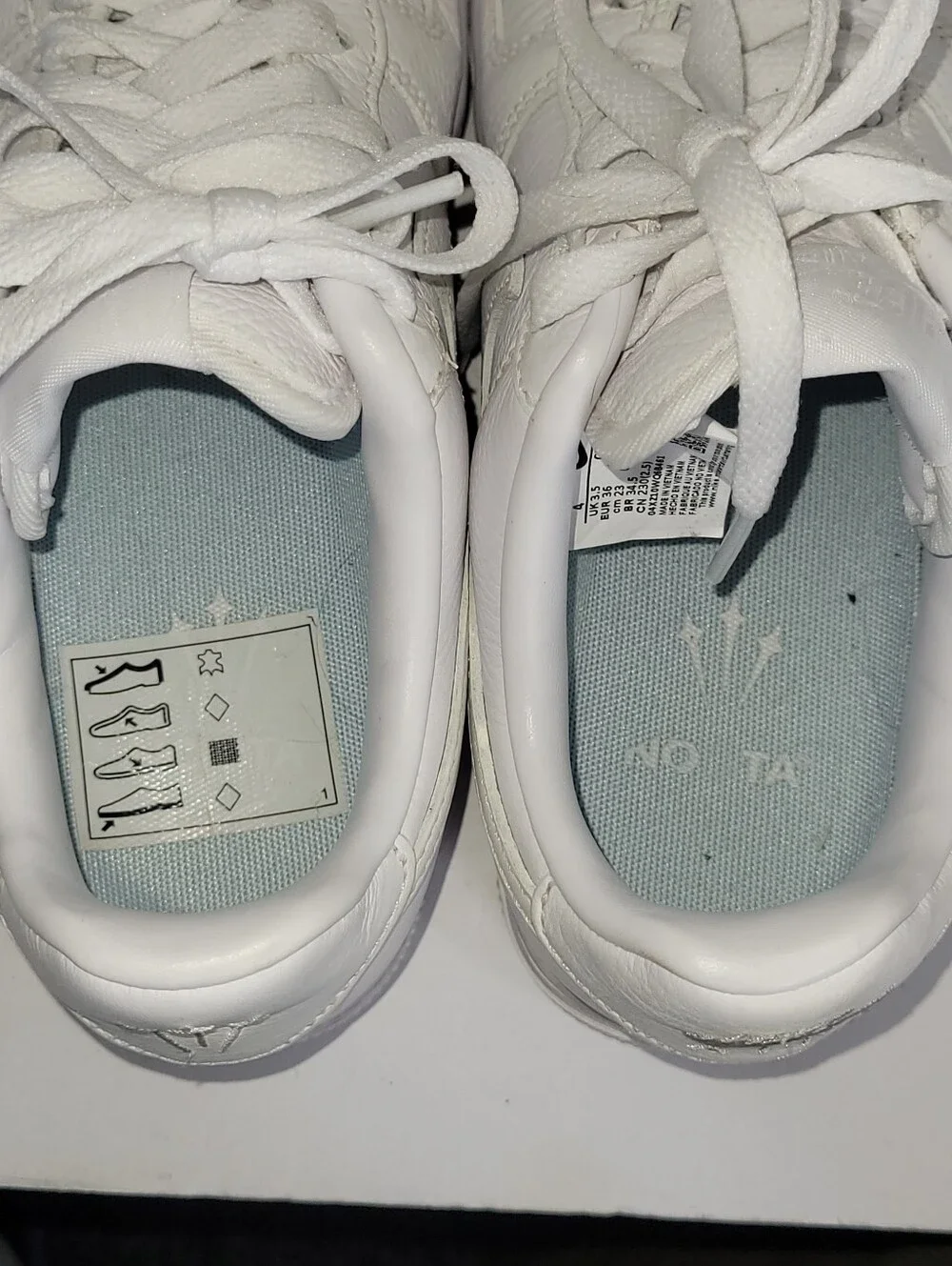 Nike Air Force 1 Low x Nocta Size 4 Kids White Leather Low-Top Sneakers